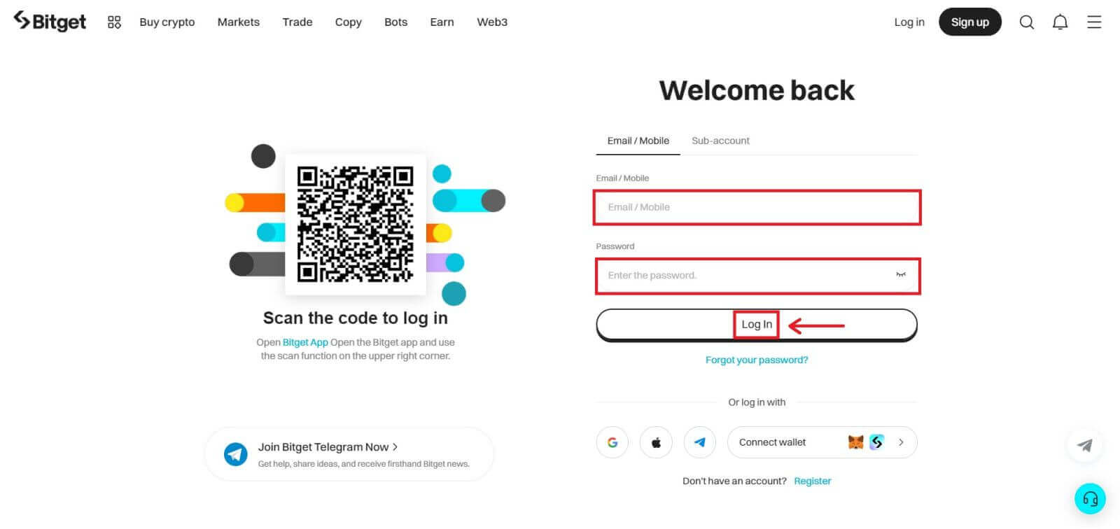Come aprire un account e accedere a Bitget Come aprire un account e accedere a Bitget